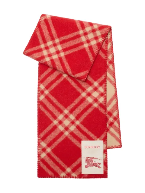Burberry Check wool scarf Red 8118631
