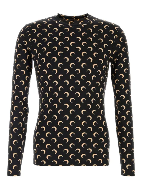 Marine Serre printed jersey T-shirt Black MTS003ACJER0001