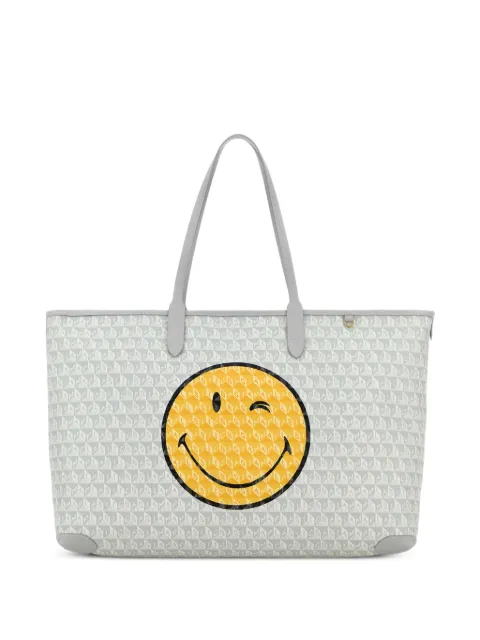 Anya Hindmarch I am a Plastic Bag printed canvas tote bag White 5050925205245