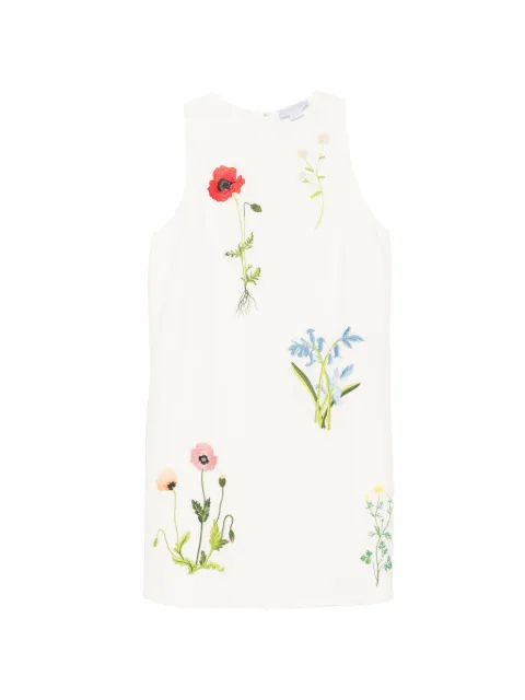 Stella McCartney floral-embroidered mini dress White 6A06383FU372