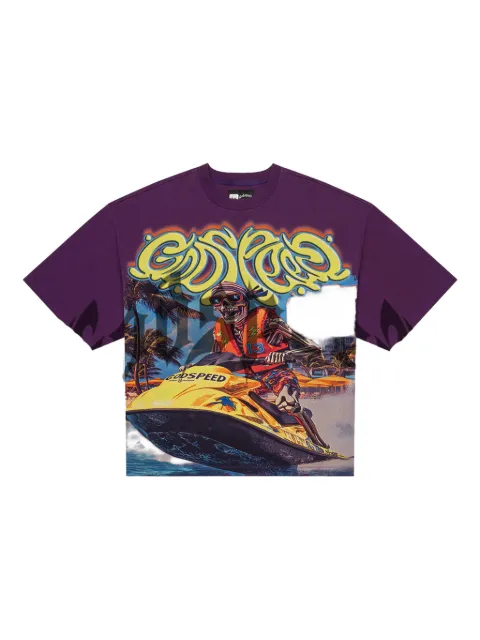 GODSPEED Wave Runner graphic-detaill T-shirt Purple GSTEE99664K7L