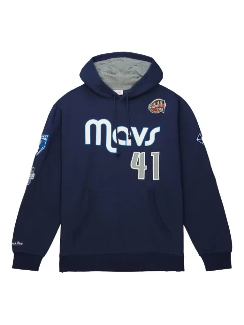 Mitchell & Ness NBA Dallas Mavericks 2023 Dirk Nowitzki fleece hoodie Blue FPHD6861DMAYYDNONAVY