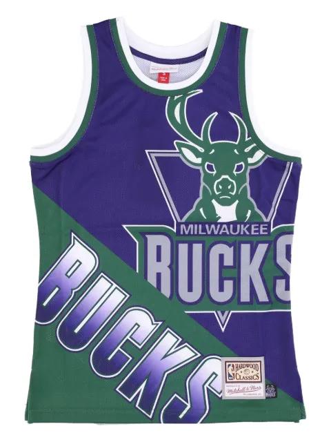 Mitchell & Ness Big Face NBA Milwaukee Bucks tank top Purple TMTK4350MBUYYPPPPURP