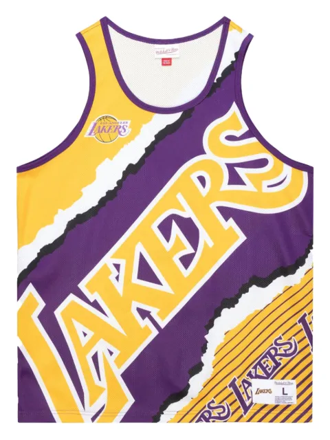 Mitchell & Ness Jumbotron 2.0 NBA Lakers graphic sleeveless tank top Yellow TMTK1232LALYYPPPGDPR
