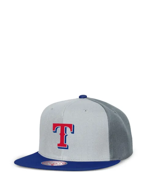 Mitchell & Ness Texas Rangers Triple Play panelled flat-peak baseball cap Grey HY11518TRNGREY