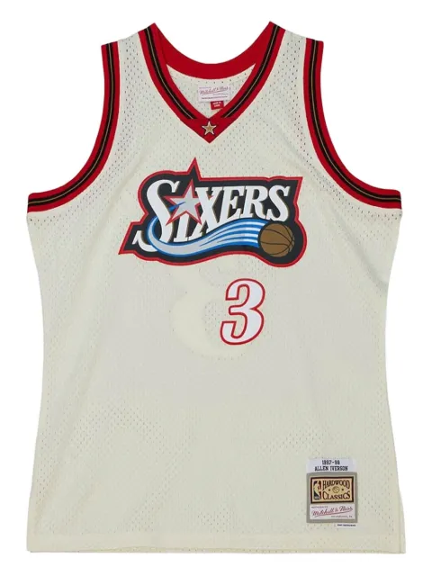 Mitchell & Ness 76ers 1997 logo tank top Neutrals TFSM5052P7697AIVOFWH