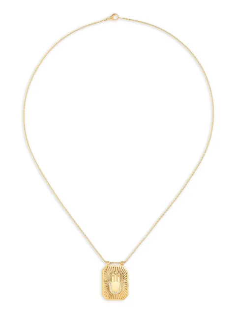 Marie Lichtenberg Hand diamond scapular necklace Gold ML01081
