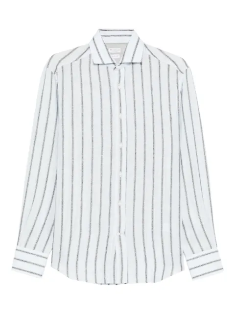Brunello Cucinelli striped button-down shirt Blue MA6891718C004