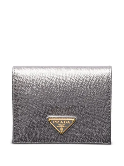 Prada small Saffiano-leather wallet Grey 1MV204QHH