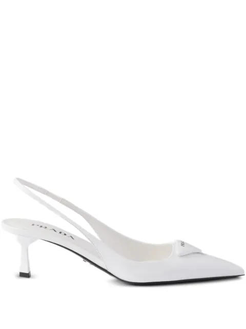 Prada patent leather slingback pumps White 1I901MFDD55XUW