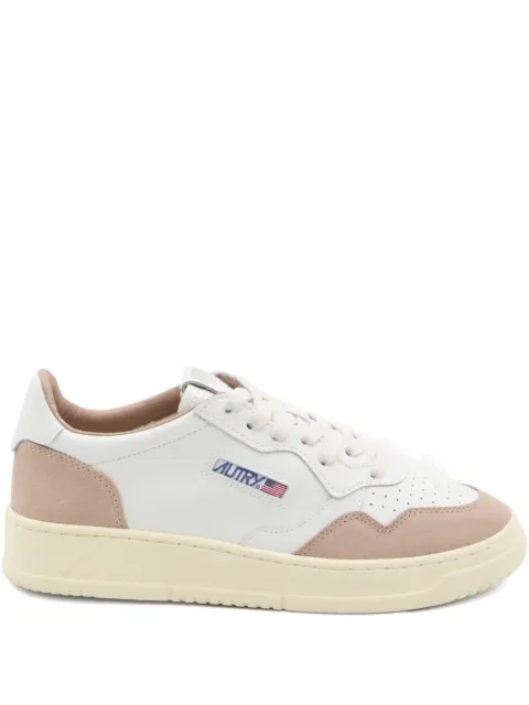 Autry Medalist suede-panel low-top sneakers White AULWFT04