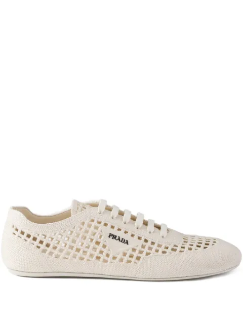 Prada Collapse crochet laced sneakers White 1E360OF0052F46
