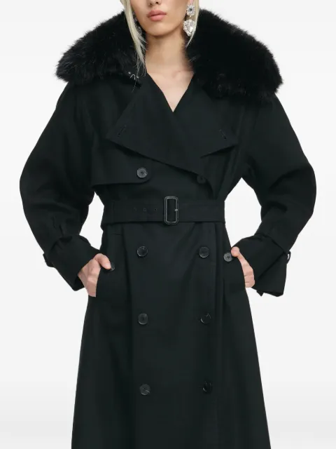 Self-Portrait belted trench coat Black AW25036CTB