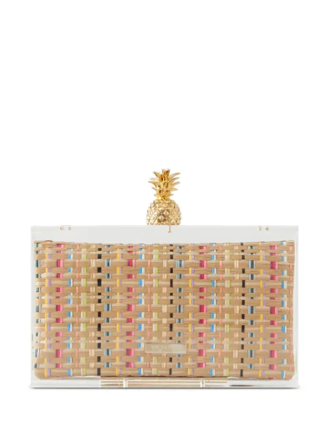 Aquazzura Mustique clutch Neutrals MSQCLUC0RRBTRANSPARENTRAINBOW