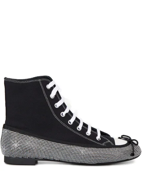 Marco De Vincenzo crystal-embellished lace-up sneakers Black MXV099F13RL