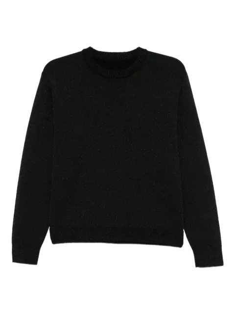 Cynthia Rowley metallic crew-neck sweater Black 25F1TP18KN