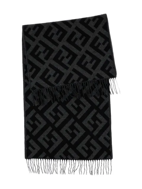 FENDI logo-pattern scarf Grey FXT260AVP9