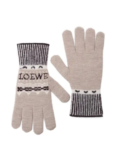 LOEWE x Louis Wain Gloves in wool blend Neutrals FCD2C2025111441