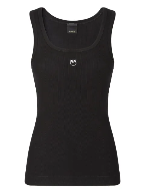 PINKO vest top with Love Birds golden detail Black 100807A338