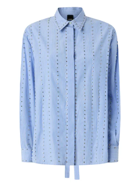 PINKO striped shirt with jewel embellishment Blue 106225A32R