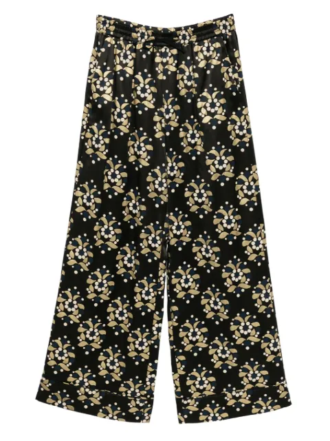Cynthia Rowley silk wide-leg trousers Black 25F1PT10SK
