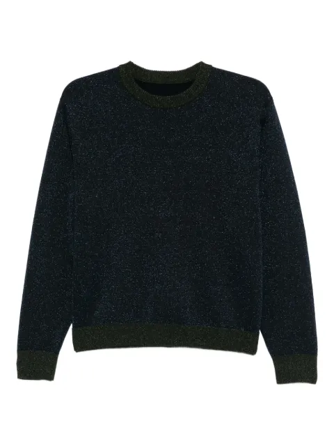 Cynthia Rowley metallic crew-neck sweater Blue 25F1TP18KN