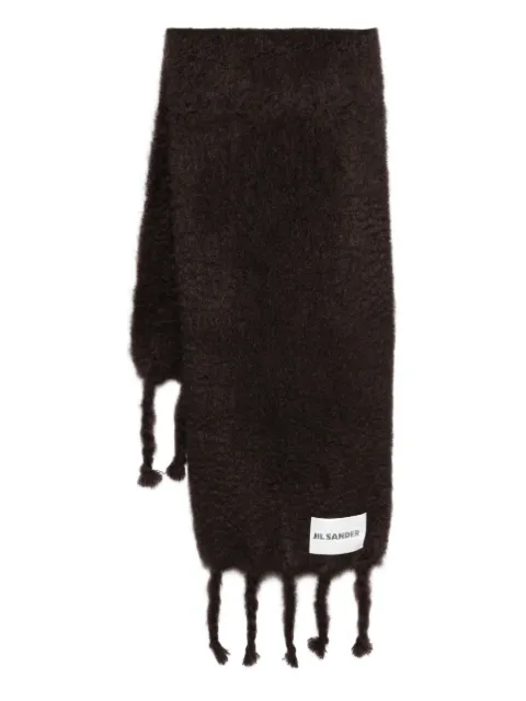 Jil Sander fringed-edges scarf Brown J40TE0118J40041