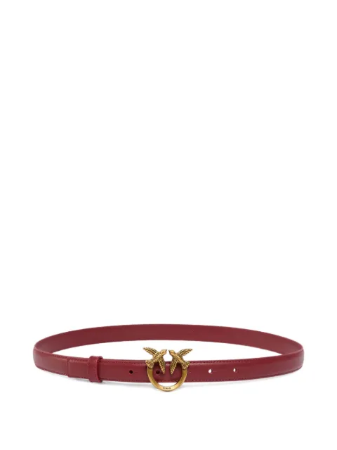 PINKO Love Birds thin leather belt Red 100143A0F1