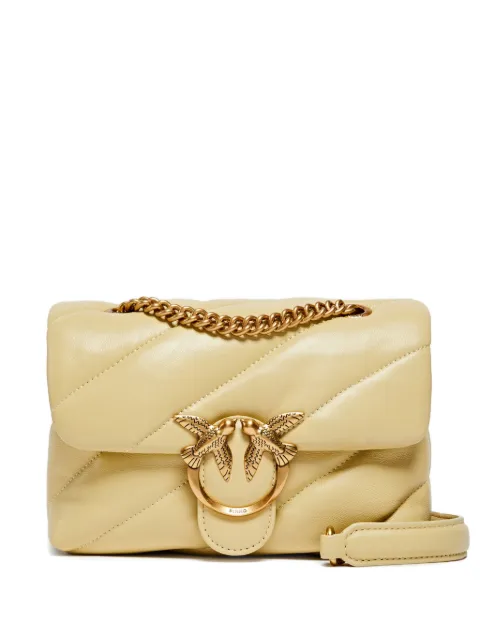 PINKO small Love quilted chain cross body bag Neutrals 100039A0F2