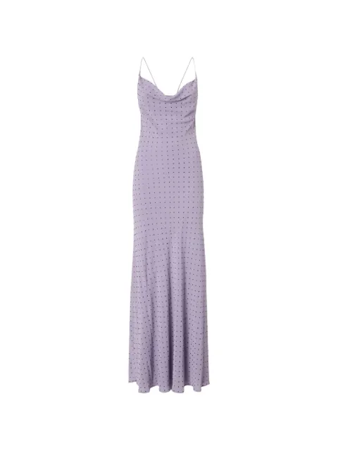 PINKO long slip dress with rhinestones Purple 106299A32X