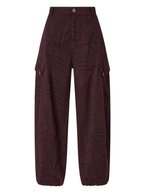 PINKO balloon trousers with animal motif Red 106444A35A
