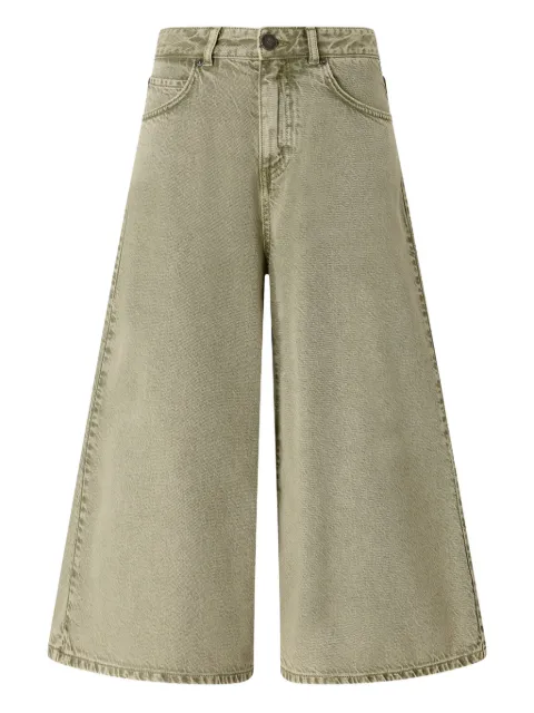 PINKO long denim Bermuda shorts Green 104646A2H6