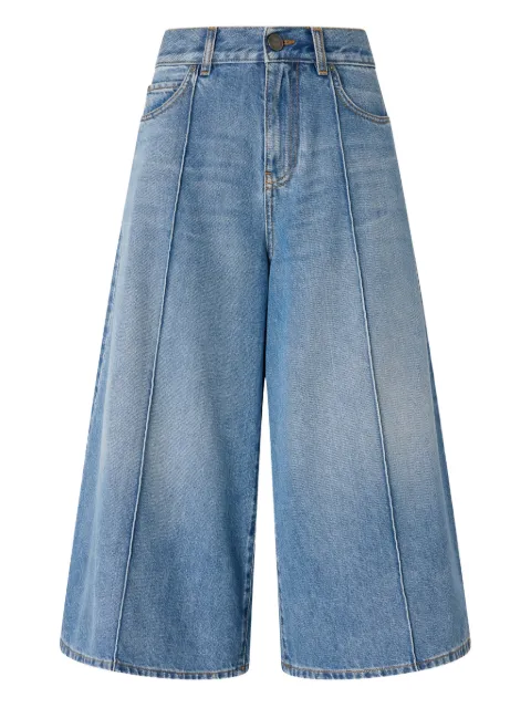 PINKO wide-leg denim Bermuda shorts Blue 104646A32Q