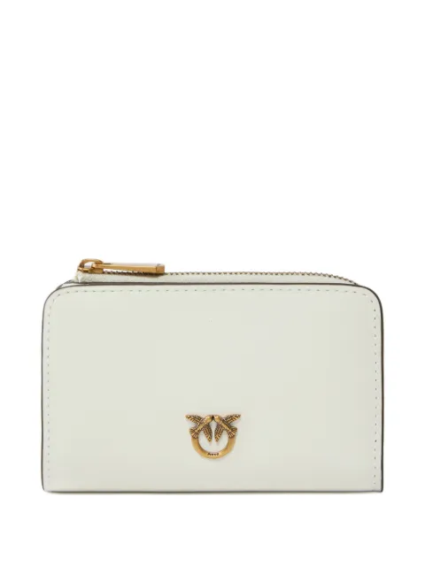 PINKO mini wallet in leather Love Birds White 106206A0F1