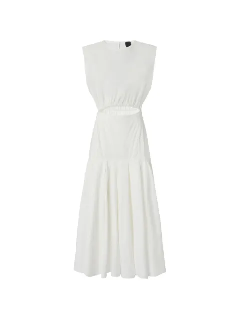 PINKO sleeveless midi dress with pleats and cut-out White 106828A2LD