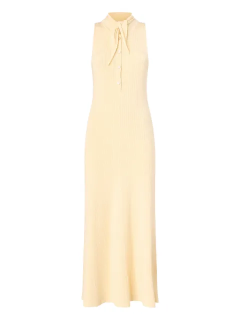 PINKO long ribbed dress with bandana collar Neutrals 106314A347