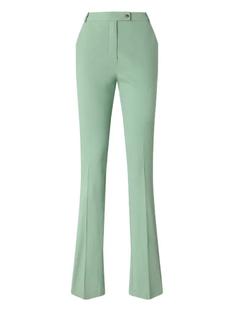 PINKO trousers in linen blend with pressed pleat Green 106514A34I