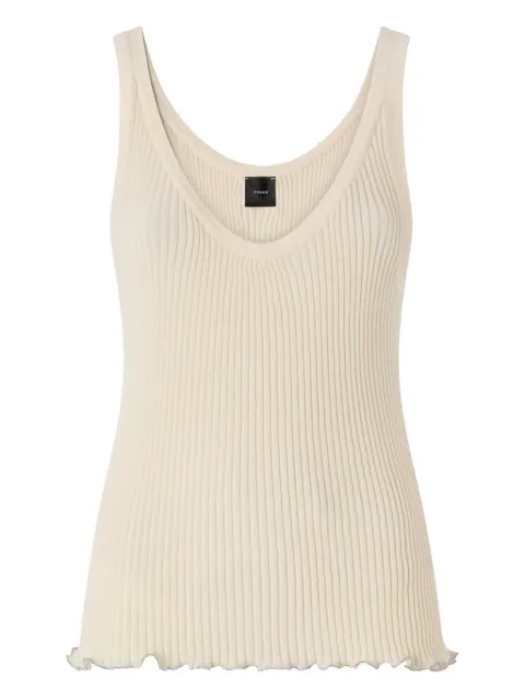 PINKO ribbed tank top Neutrals 106323A343