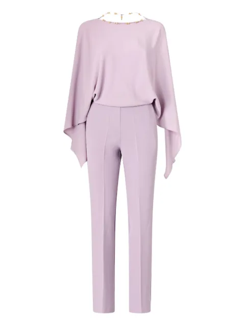 PINKO long playsuit with exposed back and jewel necklace Purple 106641A35J