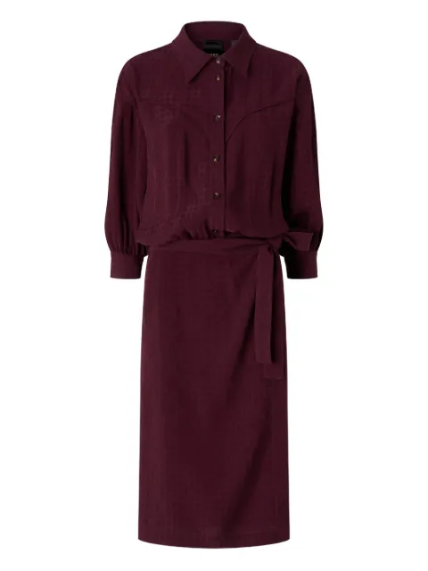 PINKO midi tie-waist shirt dress Red 106281A33H