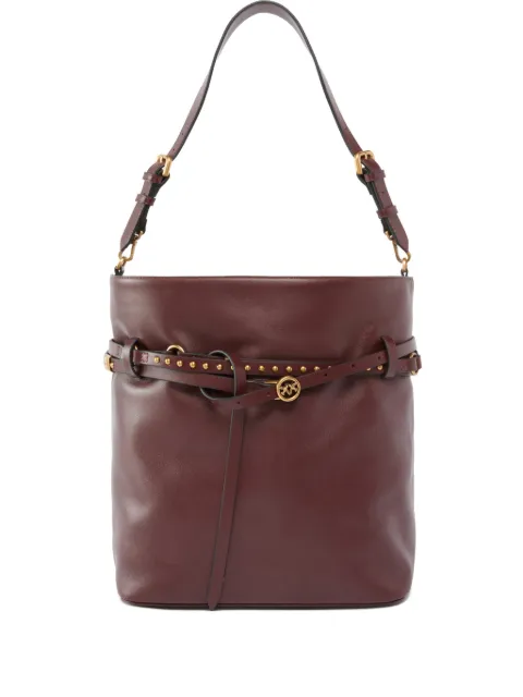 PINKO Bucket Belt Bag medium shoulder bag in leather Red 106339A0QO