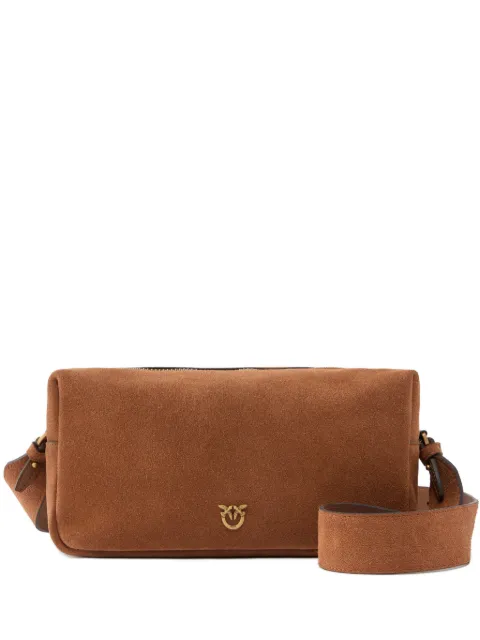 PINKO Horizontal Bag medium shoulder bag in suede Brown 106062A0F6