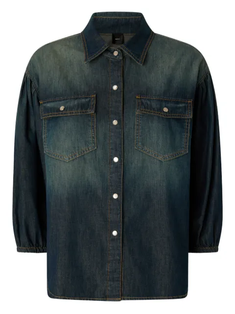 PINKO denim shirt with balloon sleeves Blue 106596A37K