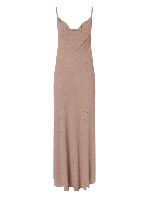 PINKO long slip dress with rhinestones Pink 106299A32X