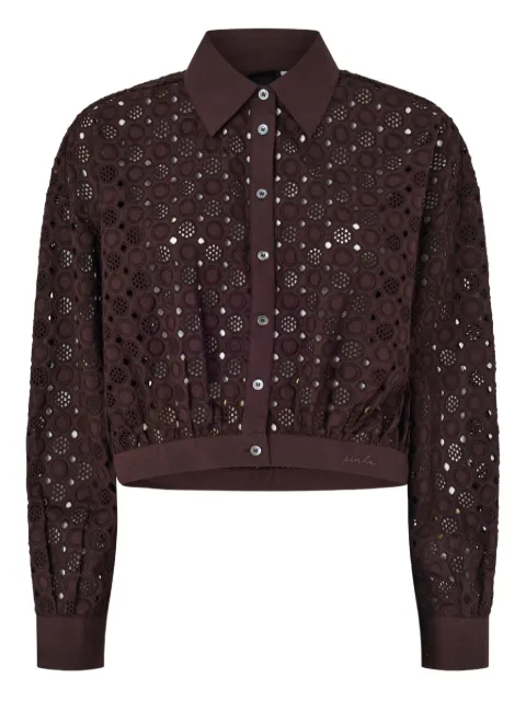 PINKO embroidered shirt Brown 106277A35P