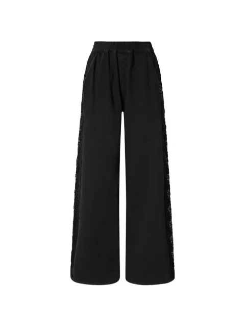 PINKO denim jeans with lace side band Black 106422A33U