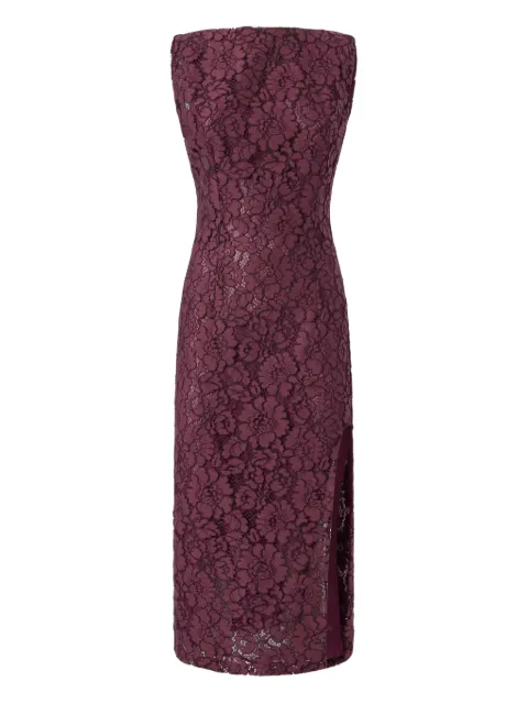 PINKO floral lace dress with plunging rear neckline Purple 106588A330