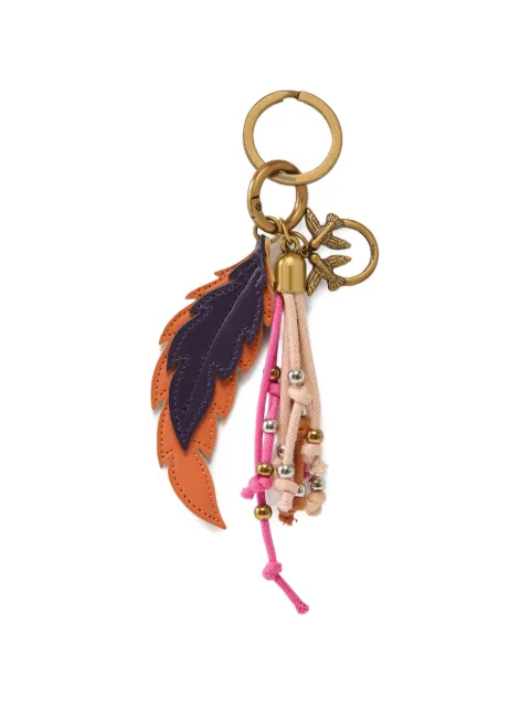 PINKO keyring charm with feathers and cords Orange 106757A3A3