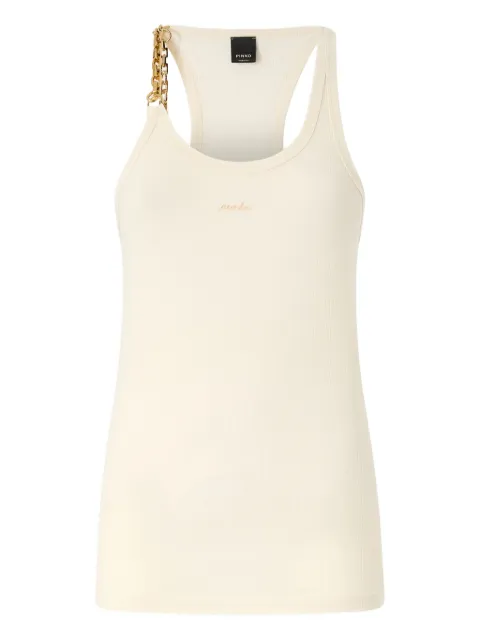 PINKO sleeveless top with chain Neutrals 106633A32C
