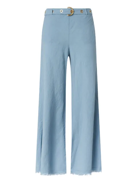 PINKO trousers in linen blend with belt Blue 106548A34G